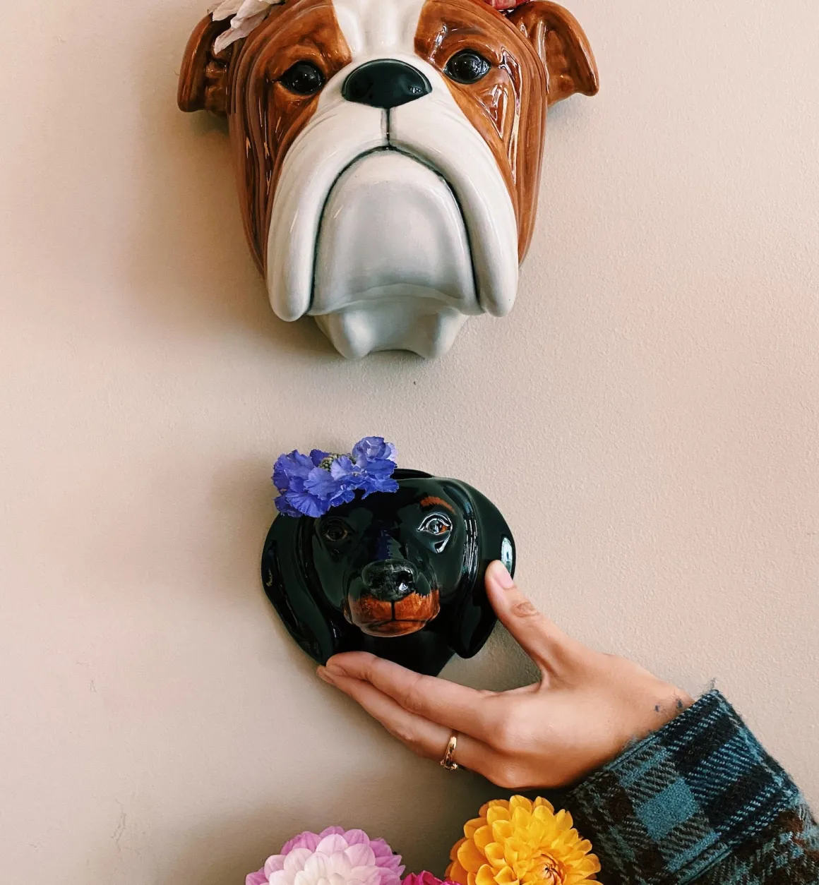 Quail Vazen | Kunst | Dachshund Wall Vase