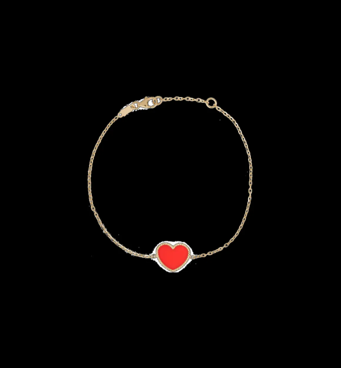 Anna + Nina 14K Goud | Voor Je Partner | Red Heart Bracelet 14K