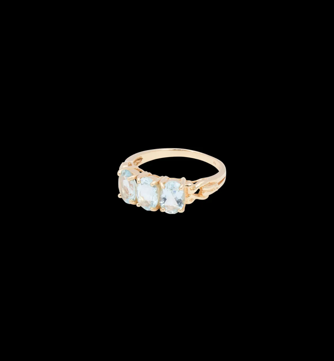 Anna + Nina 14K Goud | Voor Je Partner | Rose Aquamarine Ring 14K Geelgoud