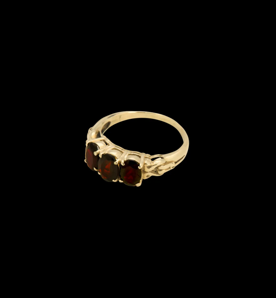 Anna + Nina 14K Goud | Voor Je Partner | Rose Garnet Ring 14K Geelgoud