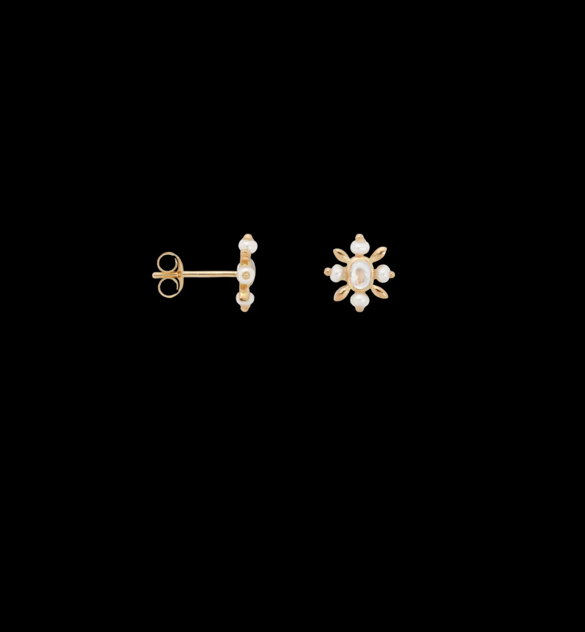 Anna + Nina ​Verguld | Zilver & Verzilverd | Single Antique Soul Stud Earring