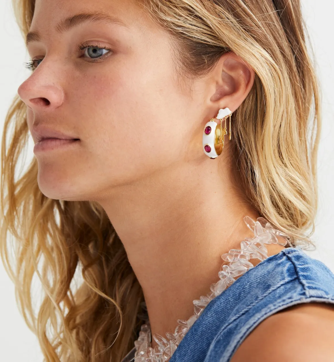 Anna + Nina ​Verguld | Zilver & Verzilverd | Single Cloud Nine Stud Earring