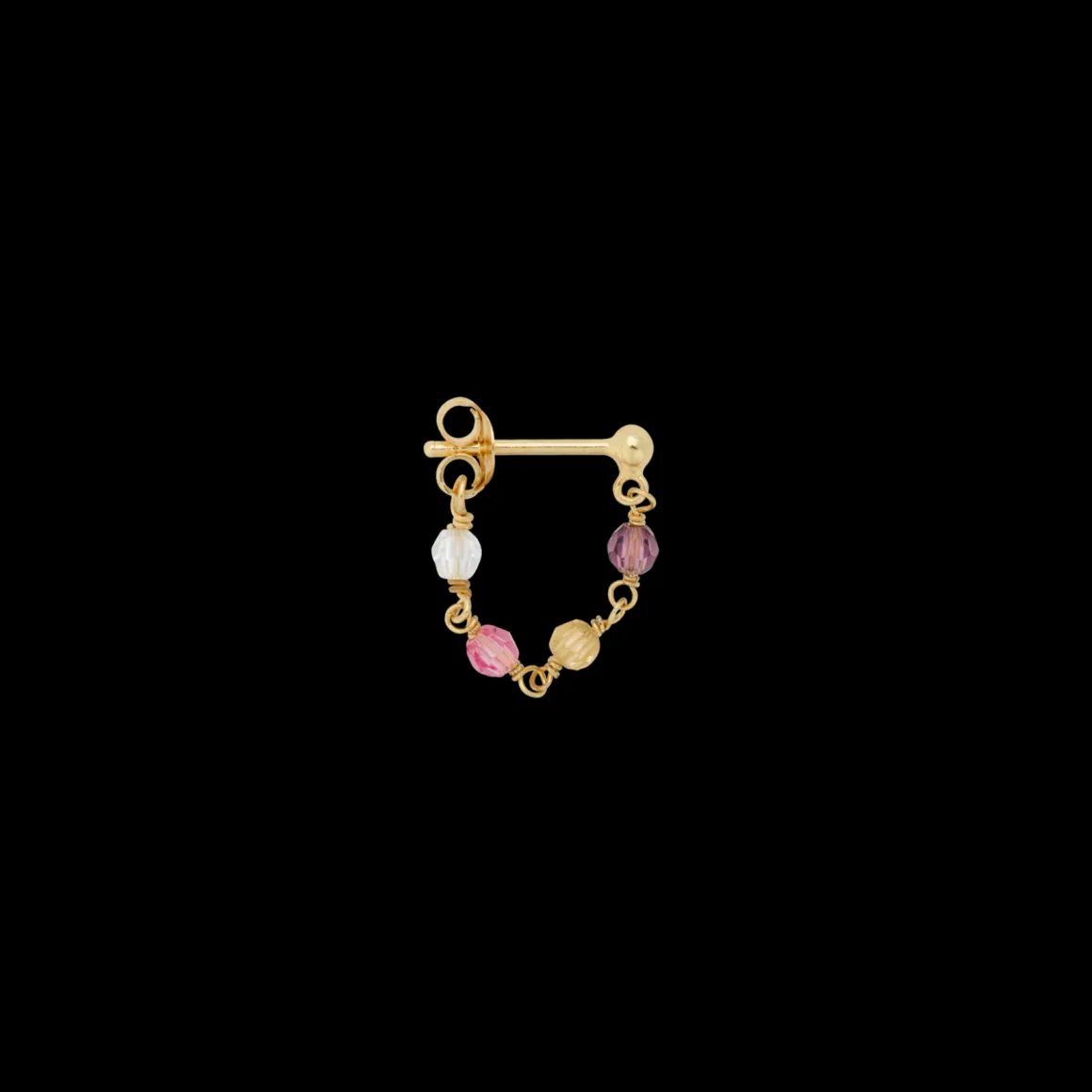 Anna + Nina ​Verguld | Zilver & Verzilverd | Single Confetti Chain Earring