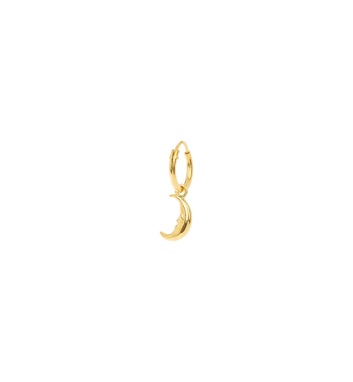 Anna + Nina ​Verguld | Zilver & Verzilverd | Single Luna Ring Earring