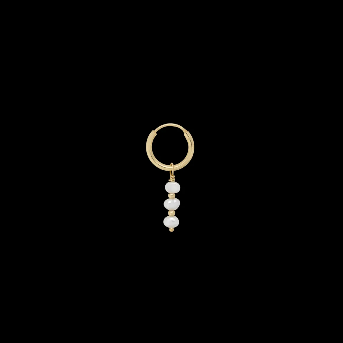 Anna + Nina ​Verguld | Zilver & Verzilverd | Single Pearly Ring Earring