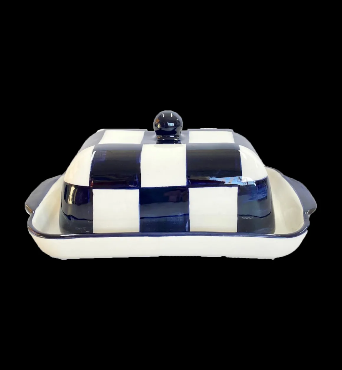 Vaisselle Boutique Servies | Checkered Butter Dish