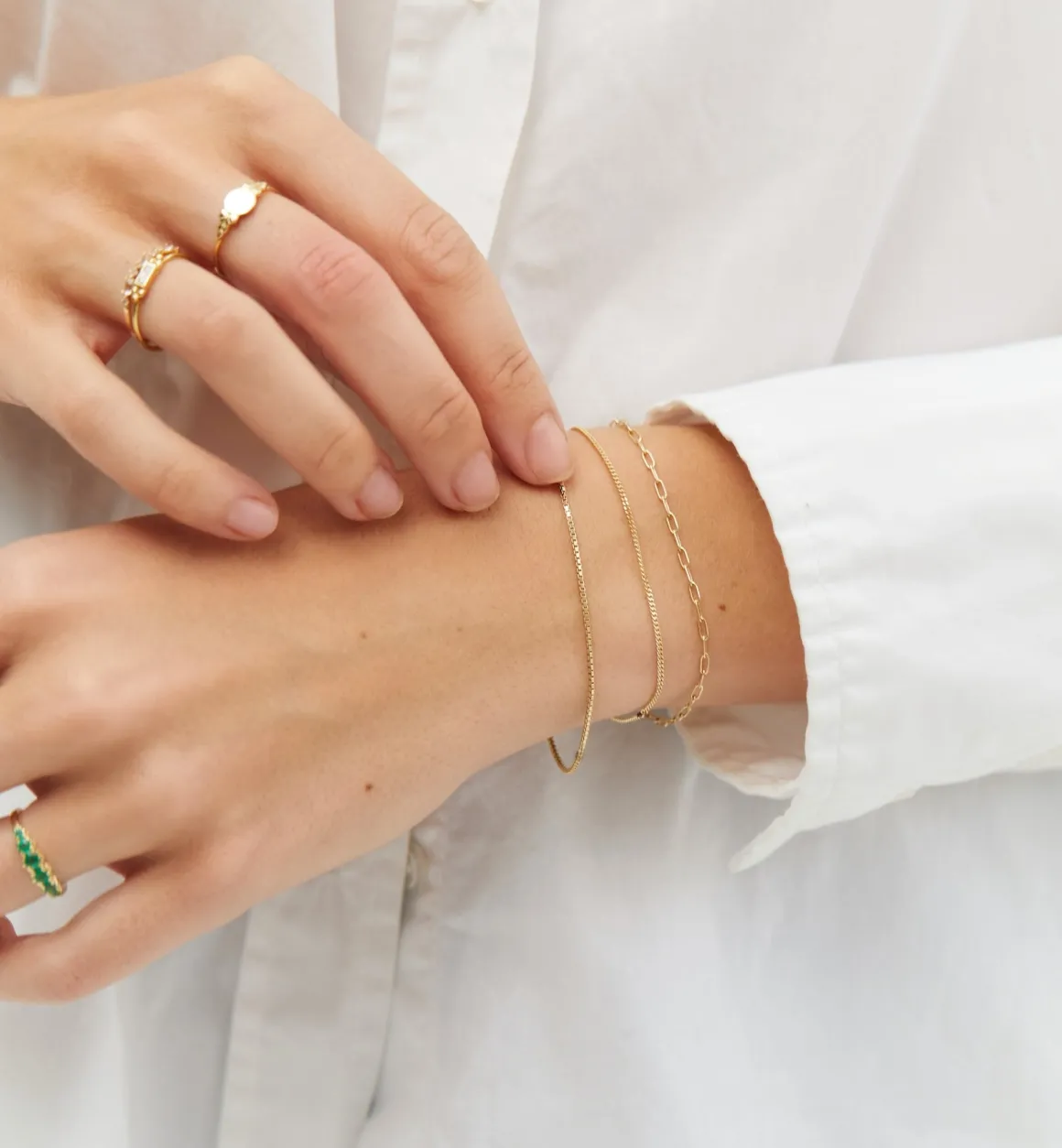 Anna + Nina ​Verguld | Zilver & Verzilverd | Venetian Plain Bracelet