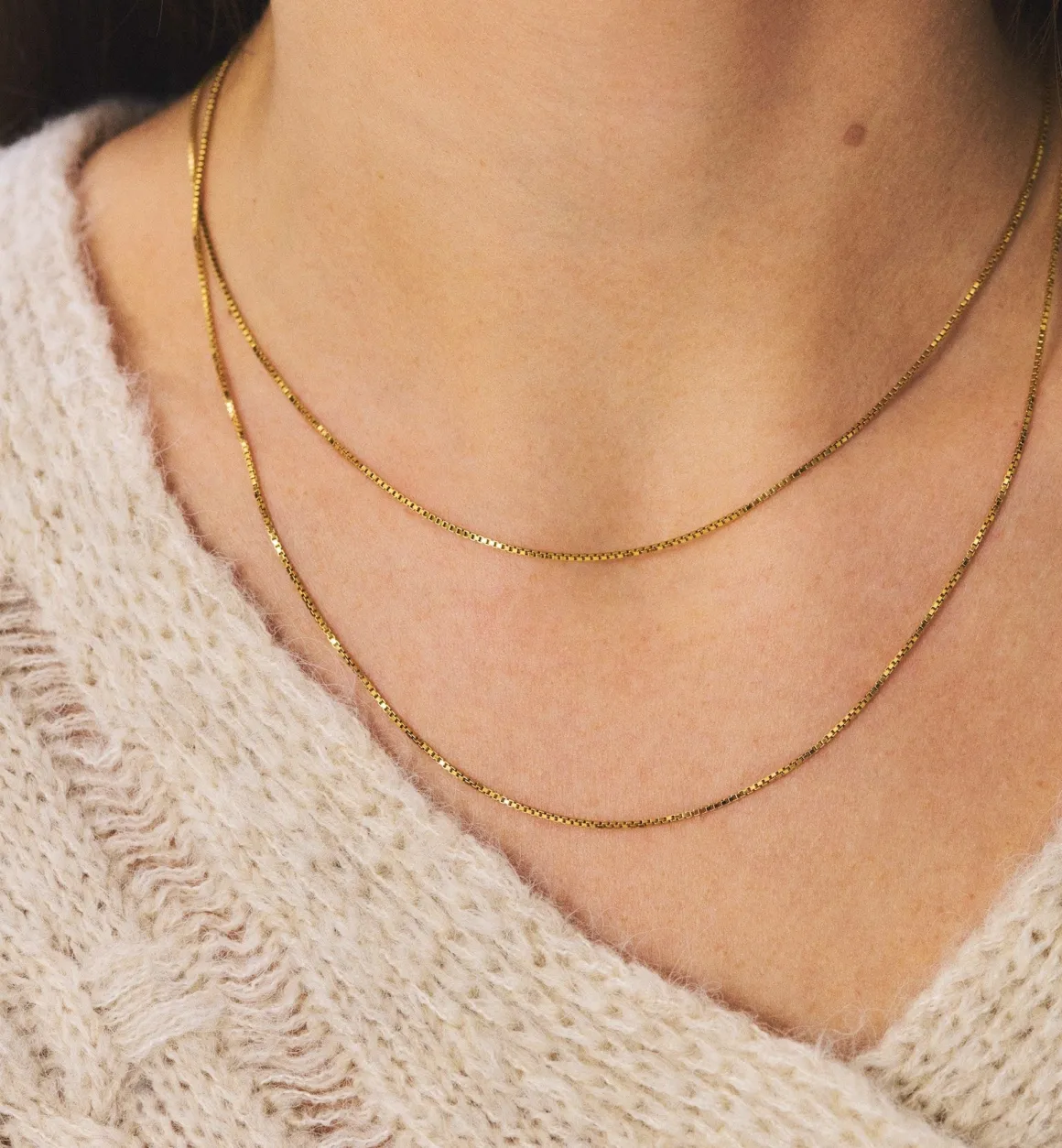 Anna + Nina 14K Goud | Voor Hem | Venetian Plain Necklace 14K Geelgoud