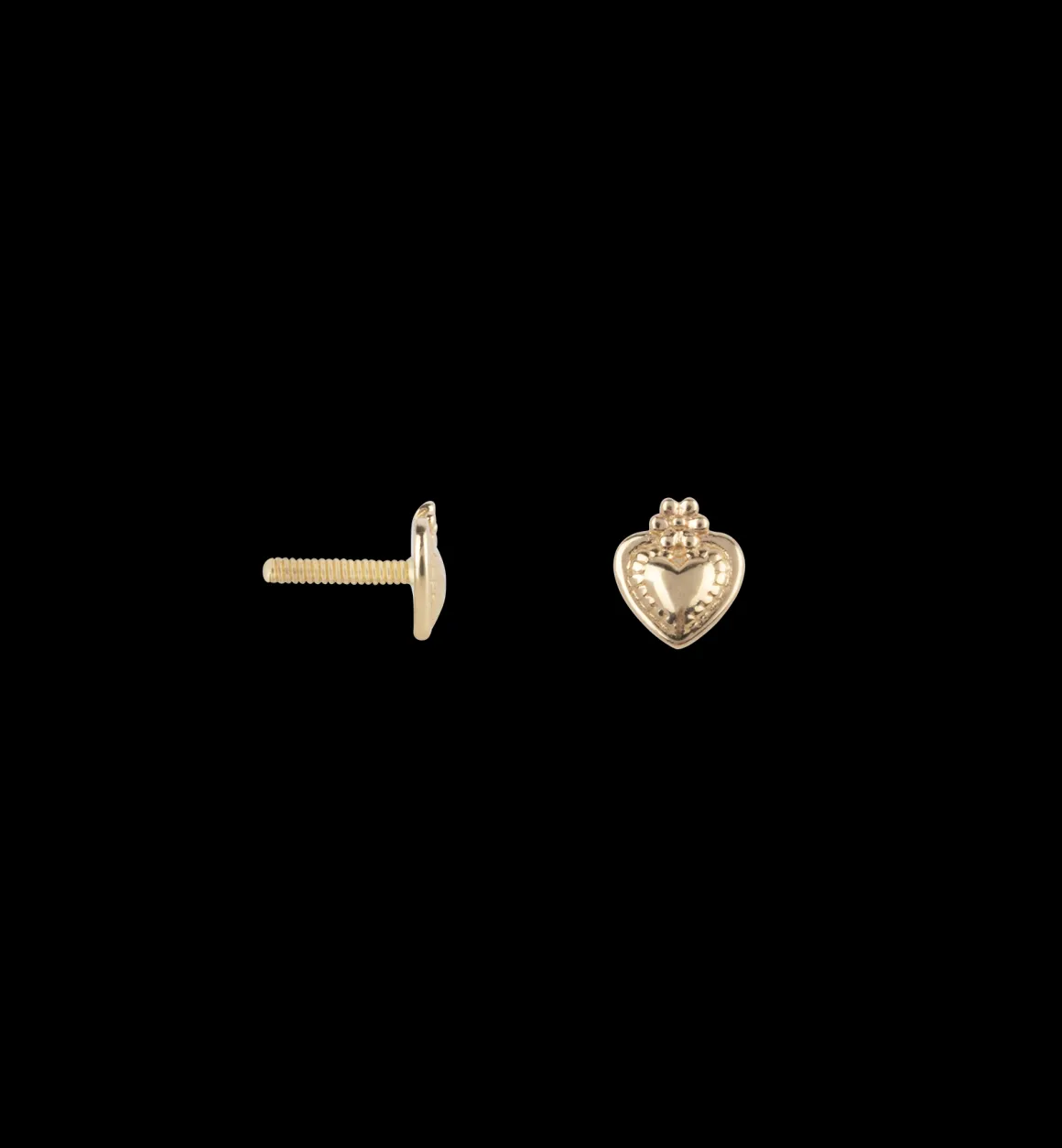 Anna + Nina 14K Goud | Whimsical Love Piercing Front 14K