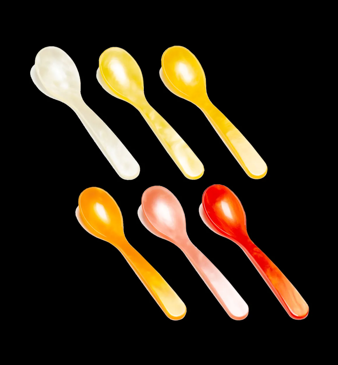 G. F. Heim Söhne Servies | Bestek | Yellow Acrylic Teaspoon Set